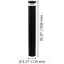 2_Eglo Melzo 39-inch Black LED Outdoor Bol more views