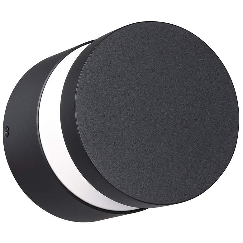 Image 1 Eglo Melzo Black LED Outdoor Wall Light