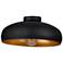 Eglo Mogano 15 3/4" Wide Black Dome Ceiling Light
