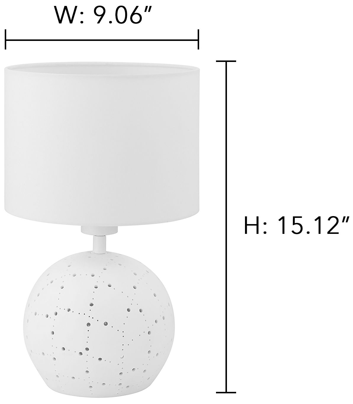 Image 2 Eglo Montalbano 15" High White Finish Orb Modern Table Lamp more views