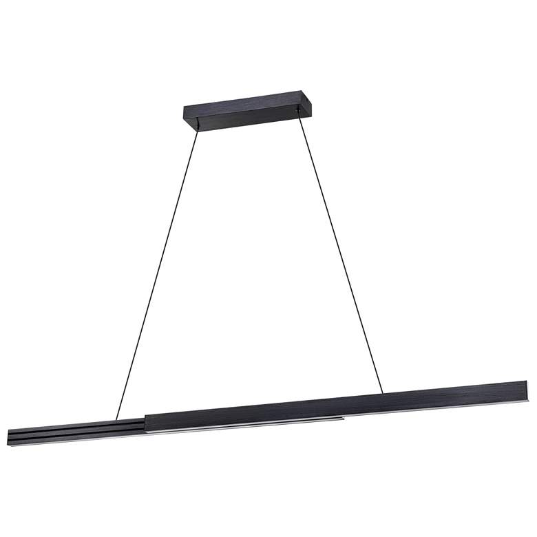 Image 1 Eglo Montebuono 2 Light Brushed Black Aluminum Expandable LED Pendant