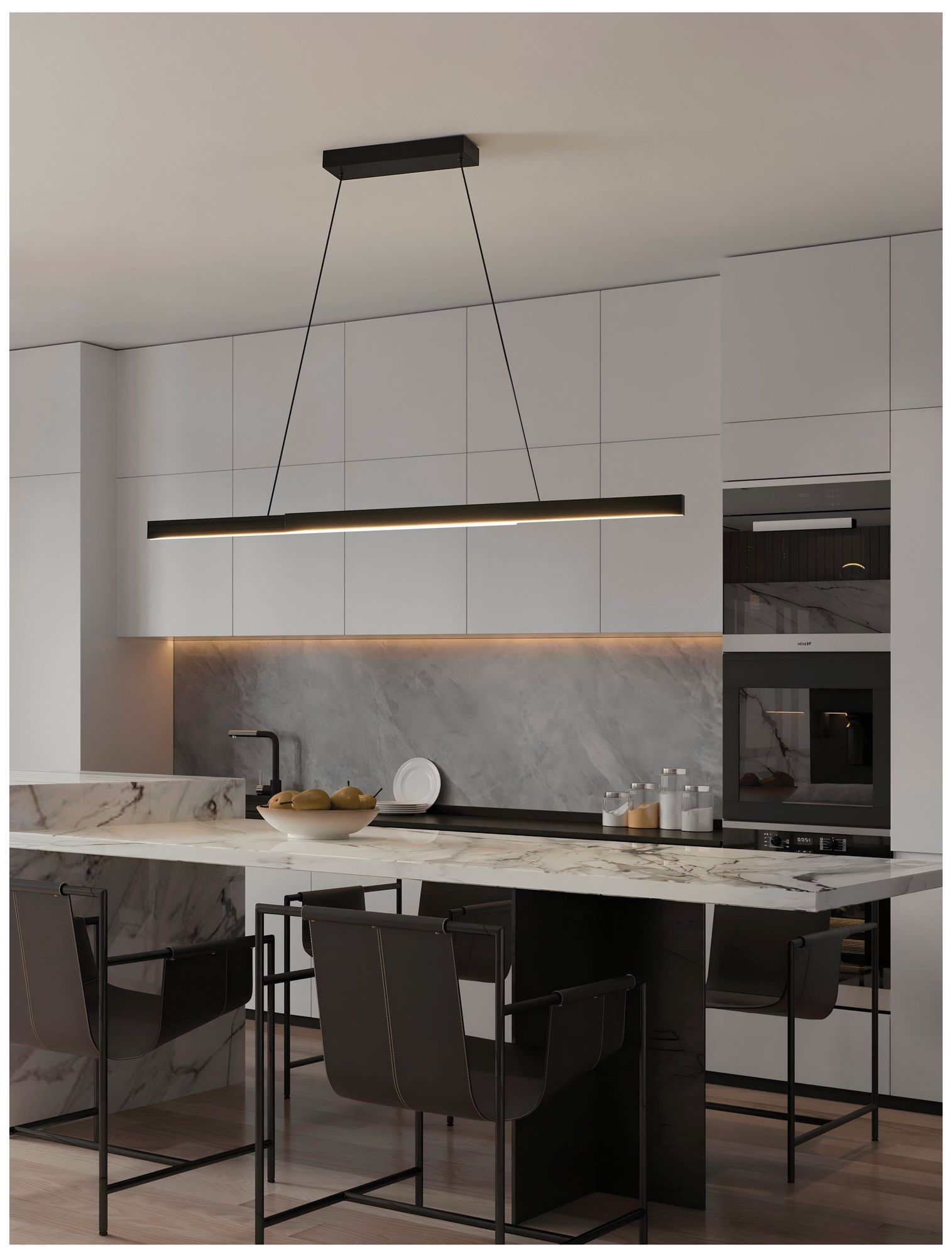 Image 6 Eglo Montebuono 2 Light Brushed Black Aluminum Expandable LED Pendant more views