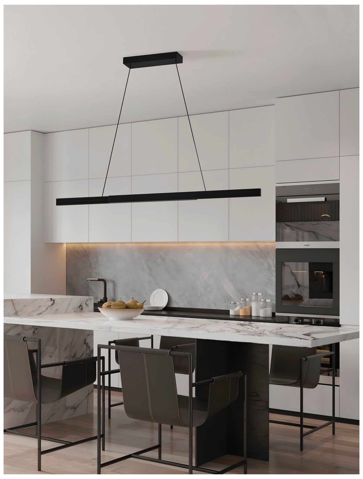 Image 7 Eglo Montebuono 2 Light Brushed Black Aluminum Expandable LED Pendant more views