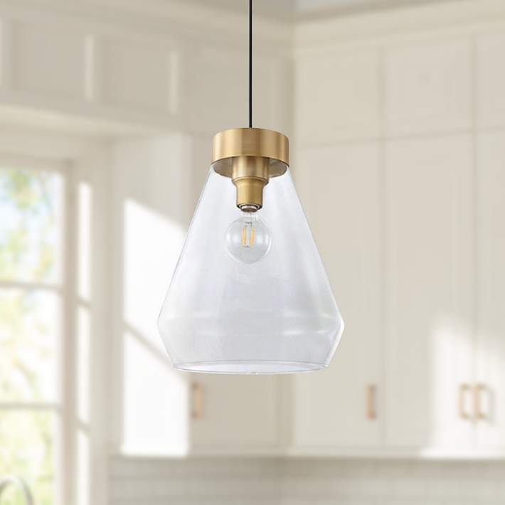 Verhoog jezelf teer zuiger Eglo Montey 12" Wide Gold Metal Clear Glass Modern Mini Pendant Light -  #91Y81 | Lamps Plus
