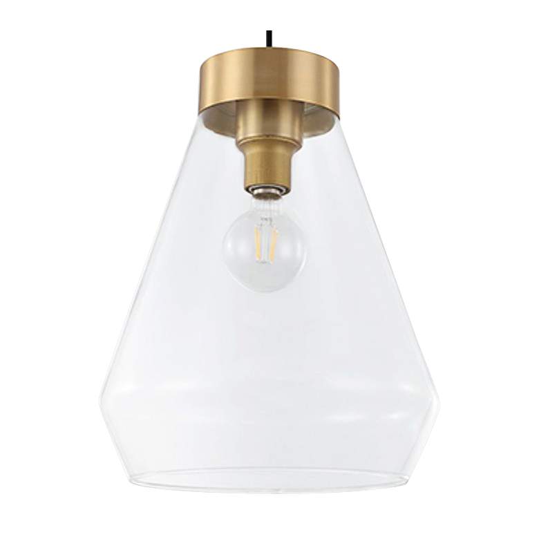 Image 3 Eglo Montey 12" Wide Gold Metal Clear Glass Modern Mini Pendant Light more views