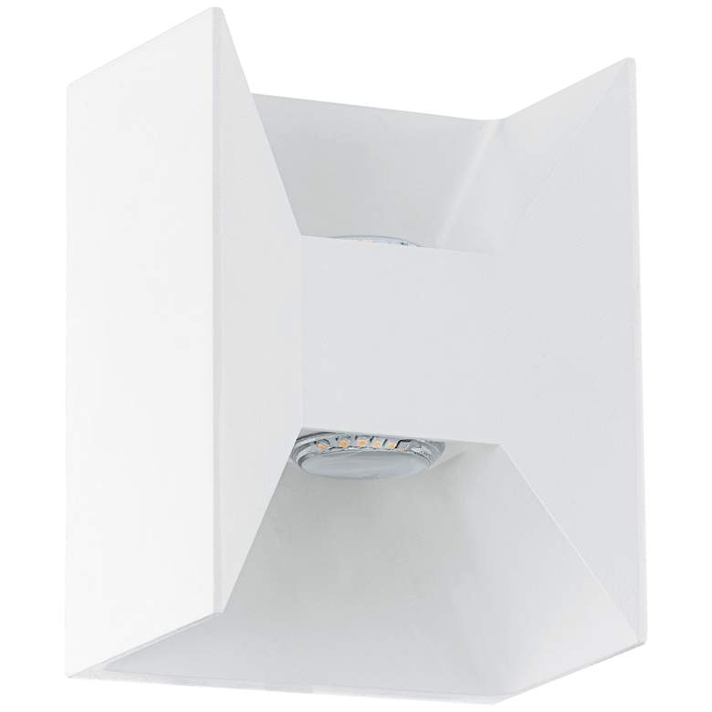 Image 1 Eglo Morino 5 1/2" Wide White LED Outdoor Wall Light