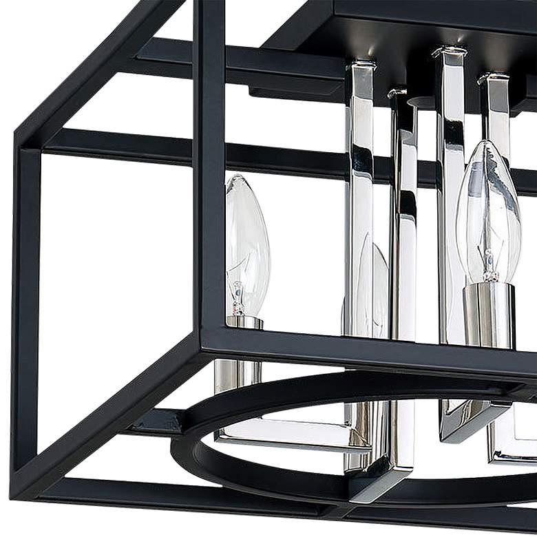 Image 3 Eglo Mundazo 13" Wide Black and Chrome 4-Light Ceiling Light more views