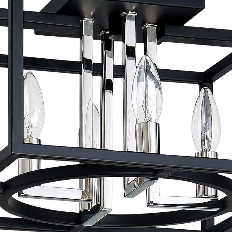 Image 4 Eglo Mundazo 13" Wide Black and Chrome 4-Light Ceiling Light more views