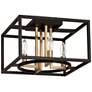 2_Eglo Mundazo 13" Wide Black and Gold 4-Light Open Box Ceiling Light