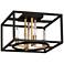 Eglo Mundazo 13" Wide Black and Gold 4-Light Open Box Ceiling Light