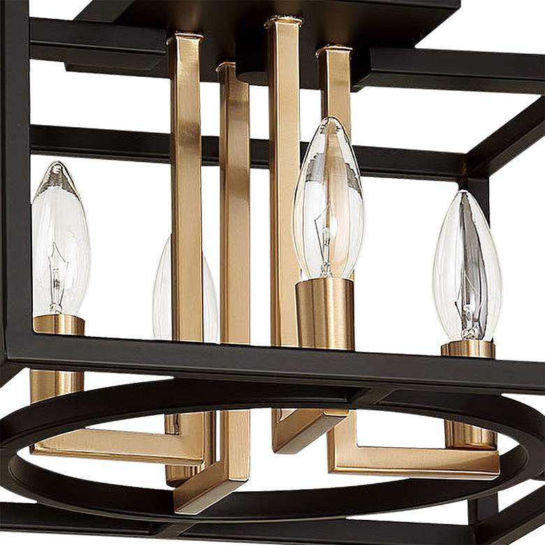 Image 4 Eglo Mundazo 13" Wide Black and Gold 4-Light Open Box Ceiling Light more views