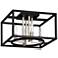 Eglo Mundazo 13" Wide Nickel and Black Rectangular Box Ceiling Light