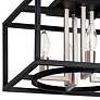 3_Eglo Mundazo 13" Wide Nickel and Black Rectangular Box Ceiling Light more views
