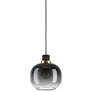 Thumbnail3 of Eglo Oilella 7 1/2" Wide Black Glass Bowl Mini Pendant