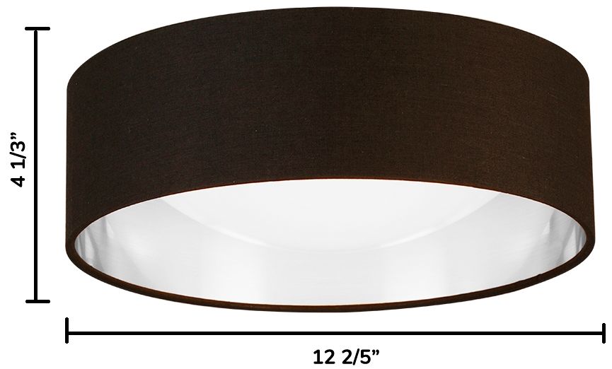 Image 5 Eglo Orme 12" Wide Black and Brushed Nickel LED Modern Ceiling Light more views