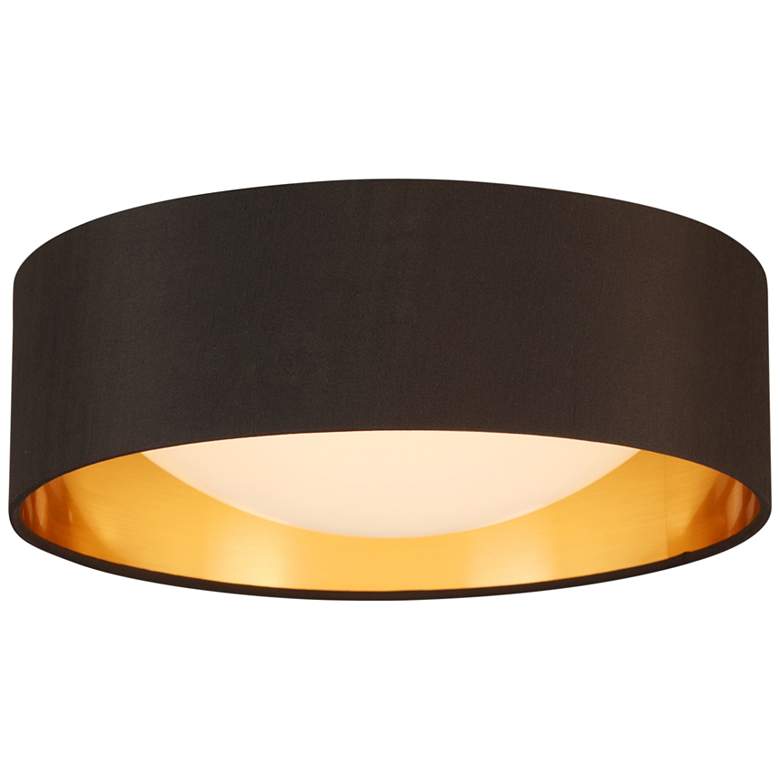 Image 3 Eglo Orme 12" Wide Black and Gold LED Ceiling Light