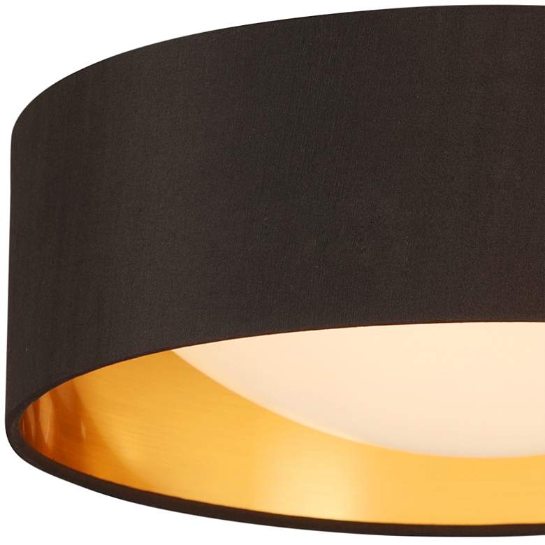 Image 4 Eglo Orme 12" Wide Black and Gold LED Ceiling Light more views