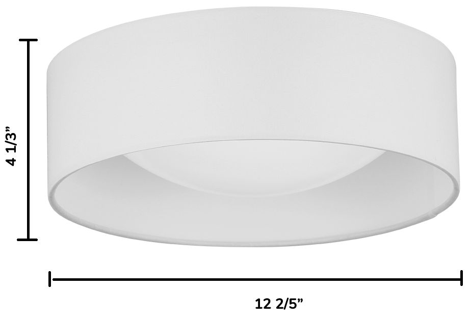 Image 5 Eglo Orme 12" Wide White LED Ceiling Light more views