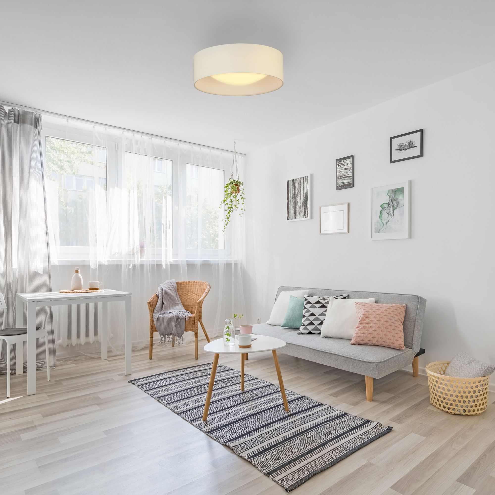 Image 7 Eglo Orme 12" Wide White LED Ceiling Light more views