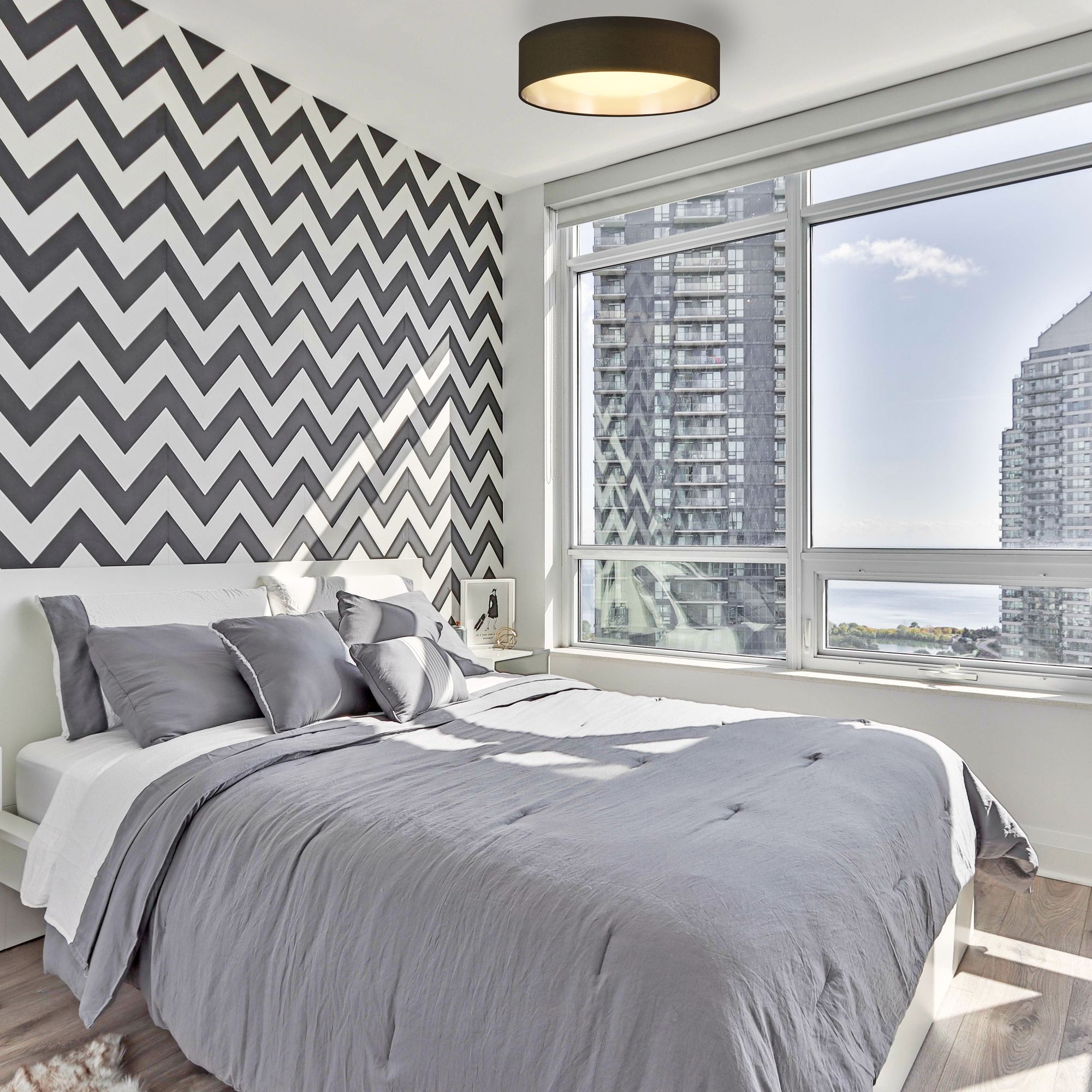 Image 7 Eglo Orme 16" Wide Black and Brushed Nickel LED Modern Ceiling Light more views