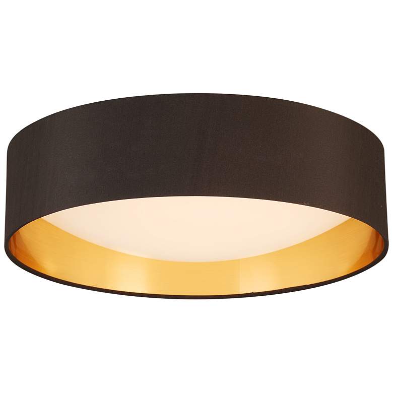 Image 3 Eglo Orme 16" Wide Black and Gold LED Ceiling Light