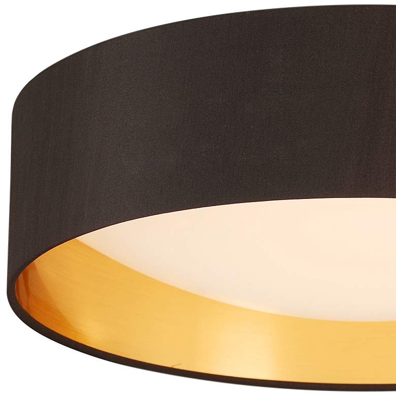 Image 4 Eglo Orme 16" Wide Black and Gold LED Ceiling Light more views