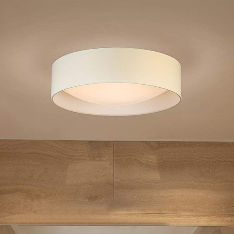 Image 1 Eglo Orme 16 inch Wide White LED Ceiling Light