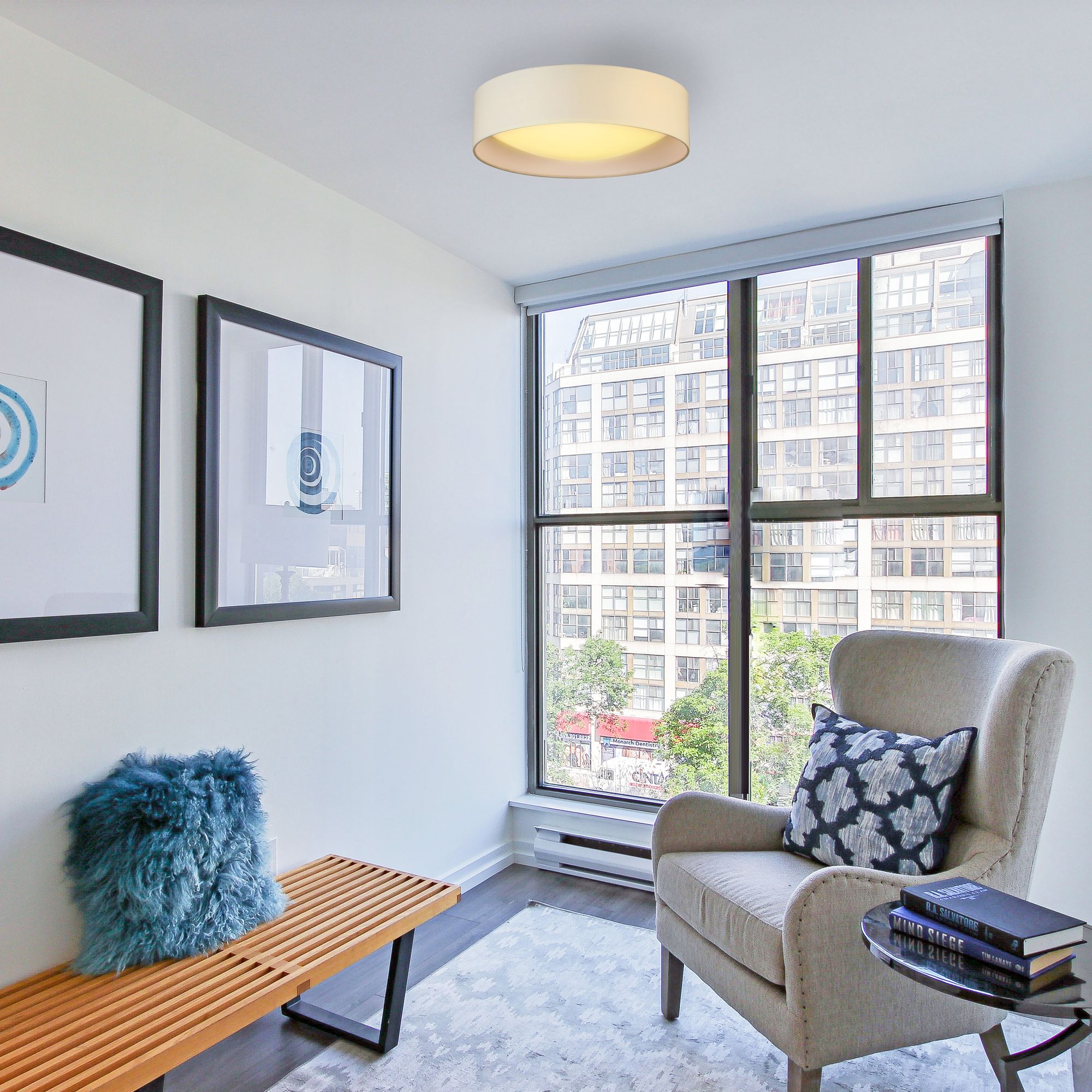 Image 6 Eglo Orme 16" Wide White LED Ceiling Light more views