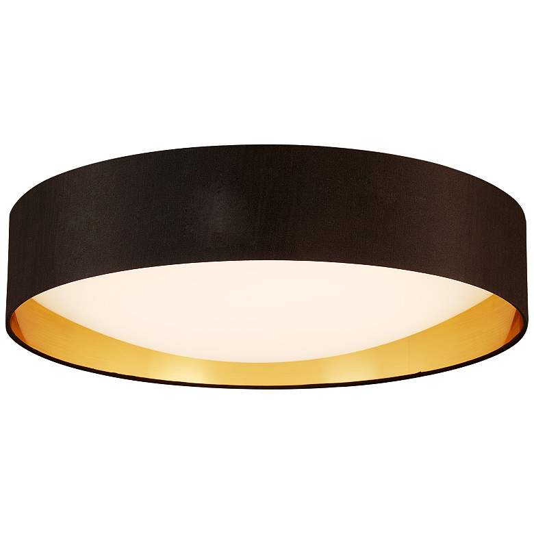 Image 3 Eglo Orme 20" Wide Black and Gold Modern LED Ceiling Light
