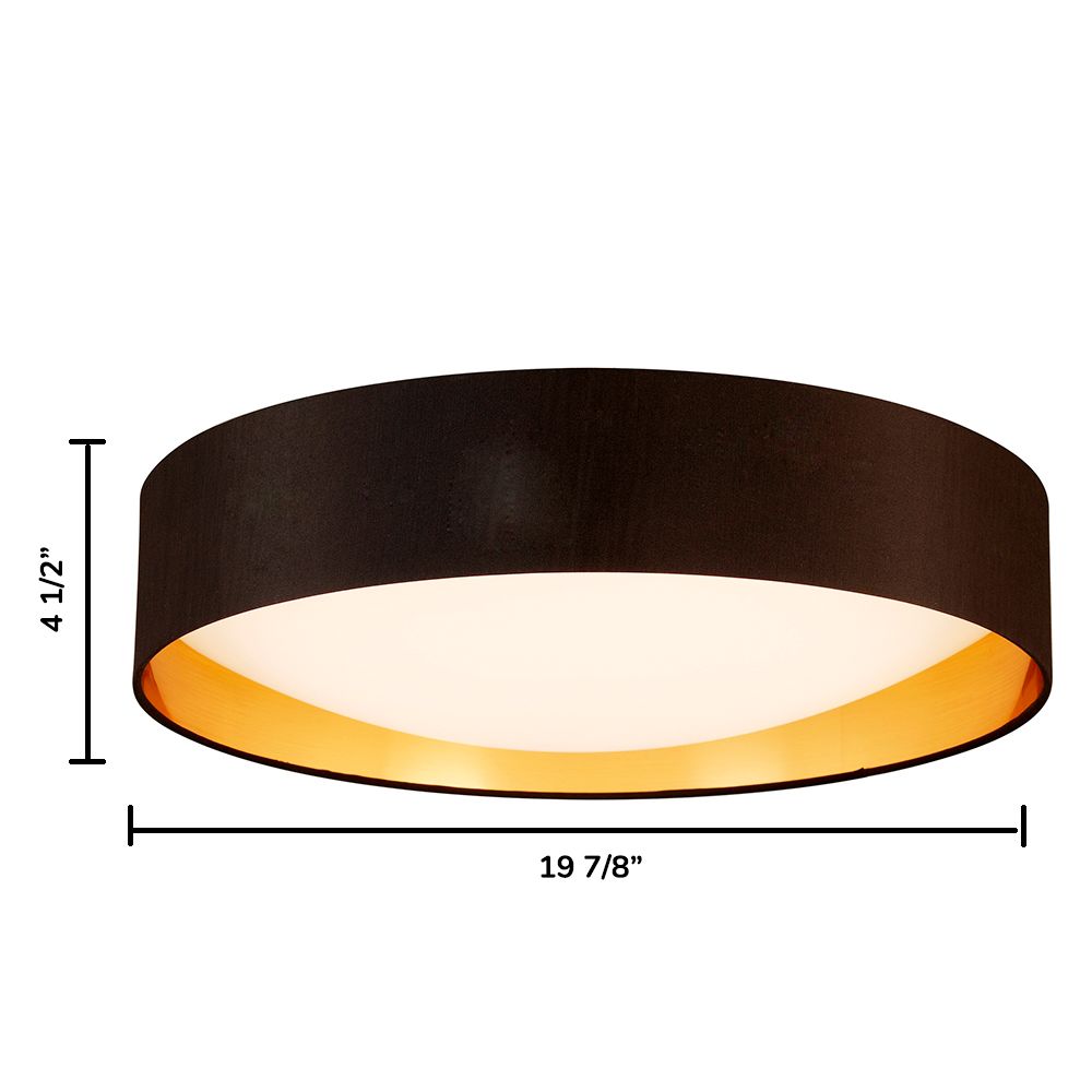 Image 5 Eglo Orme 20" Wide Black and Gold Modern LED Ceiling Light more views