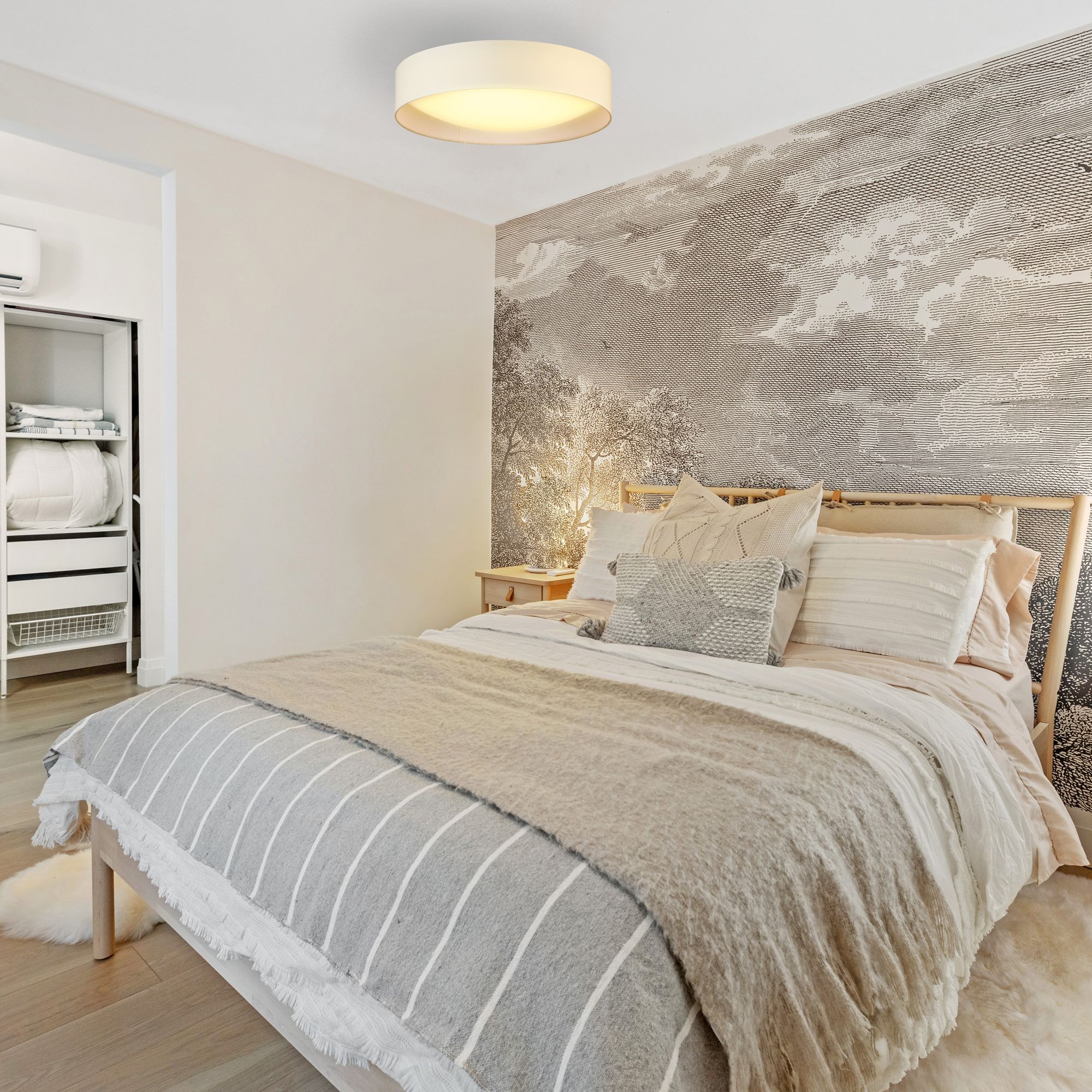 Image 4 Eglo Orme 20" Wide White LED Ceiling Light more views