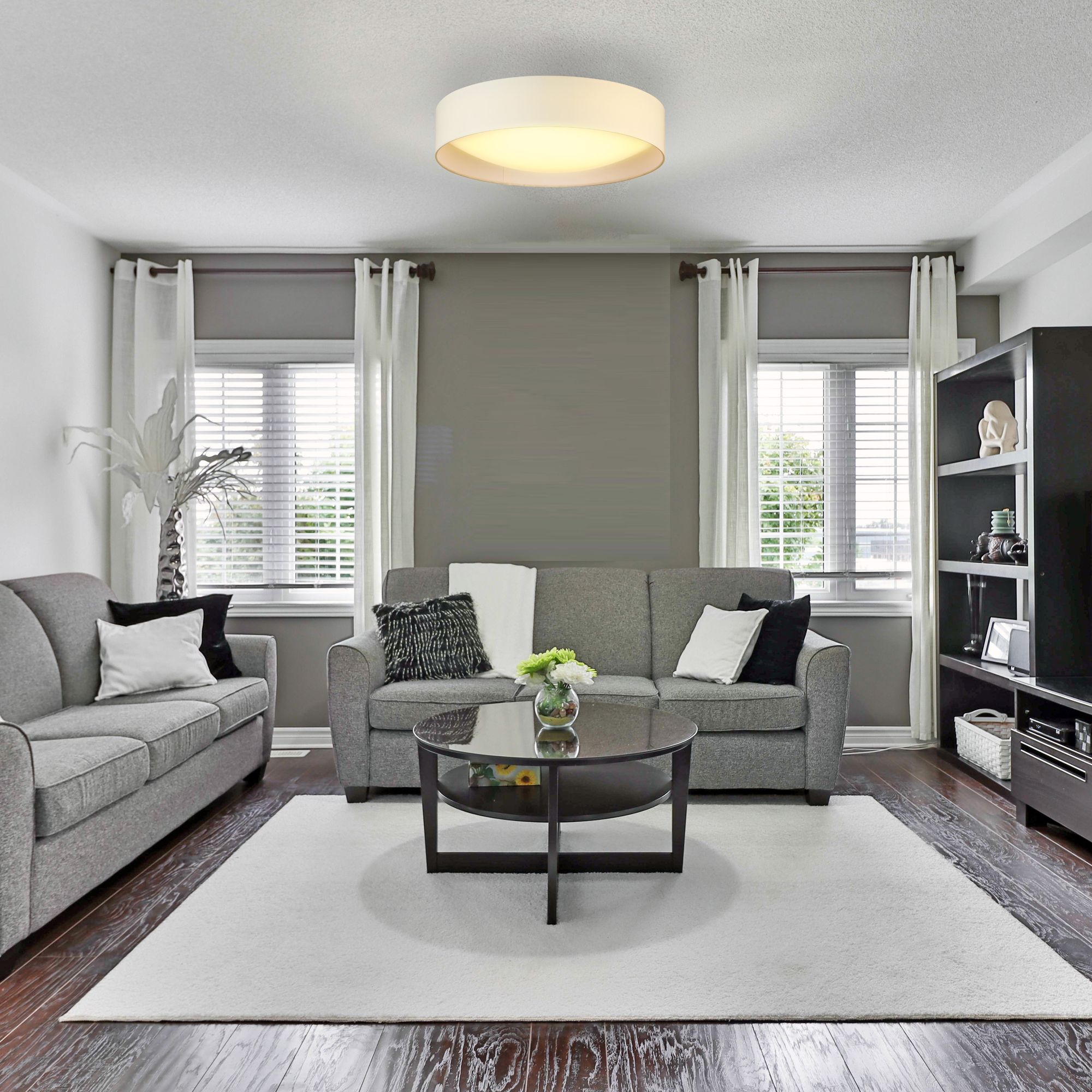 Image 5 Eglo Orme 20" Wide White LED Ceiling Light more views