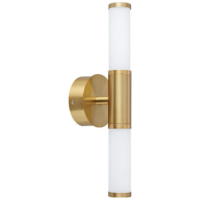 Image 2 Eglo Palmera 1 17" High Brushed Gold 2-Light LED Wall Sconce