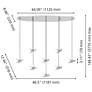 2_Eglo Paratebueno 1 46" 8 Light Chrome 3CCT LED Pendant Light more views
