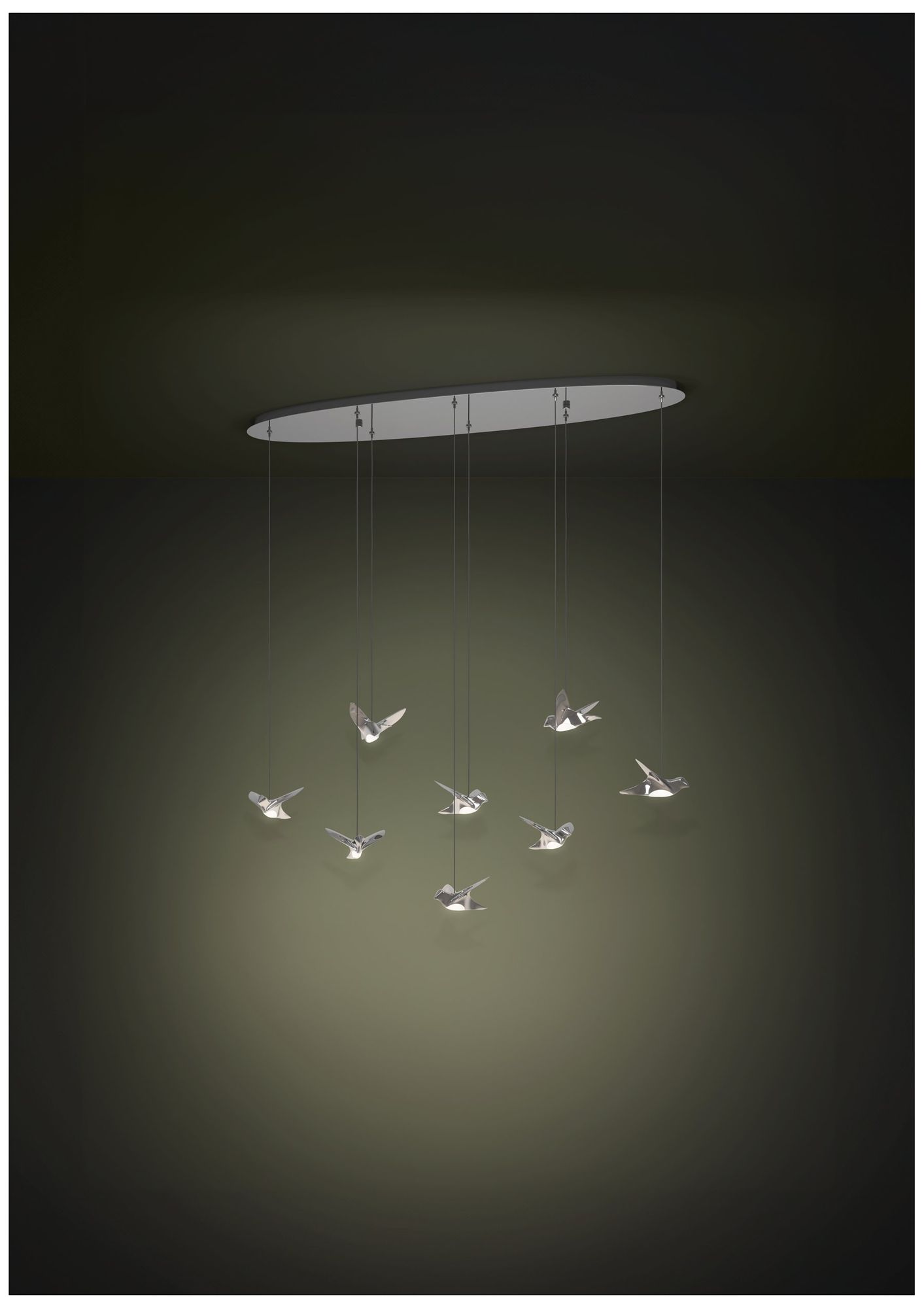 Image 5 Eglo Paratebueno 1 46" 8 Light Chrome 3CCT LED Pendant Light more views