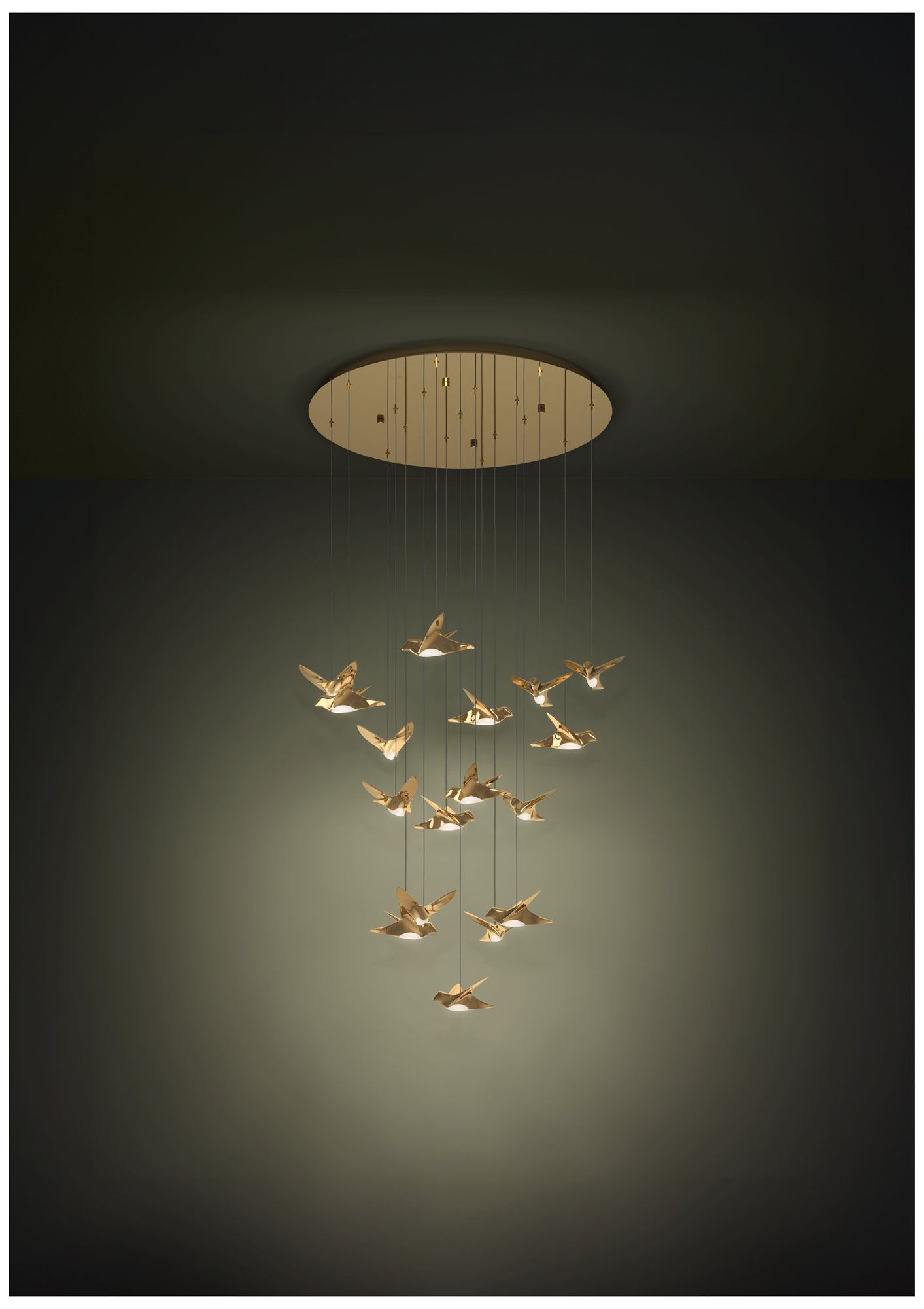 Image 5 Eglo Paratebueno 2 33 inch 17 Light Brass 3CCT LED Pendant Light more views