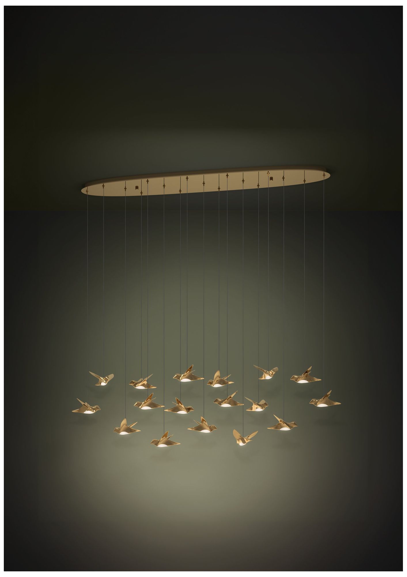 Image 5 Eglo Paratebueno 2 62 inch 17 Light Brass 3CCT LED Pendant Light more views