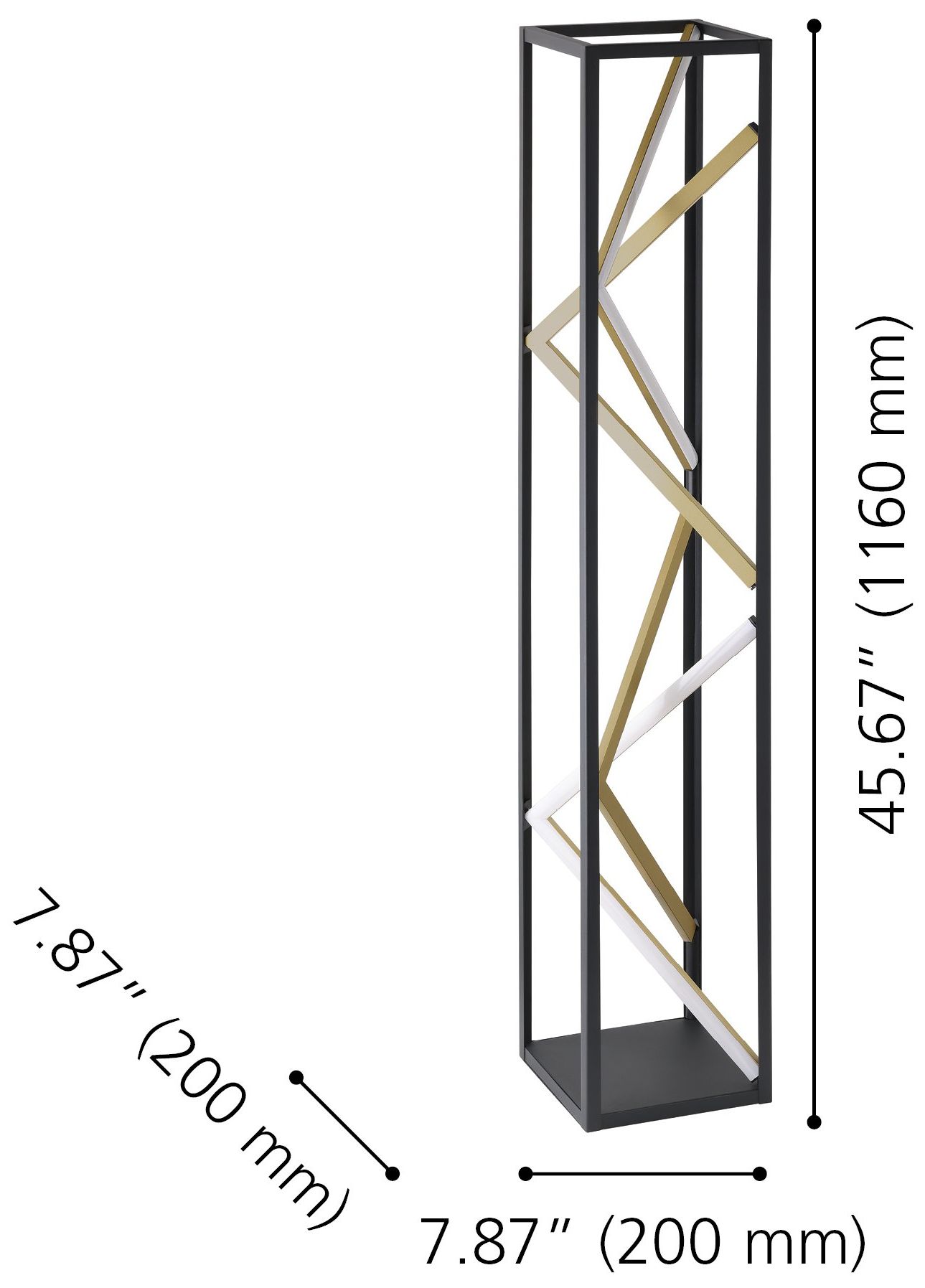 Image 3 Eglo Penela Black and Gold 3CCT LED Floo more views