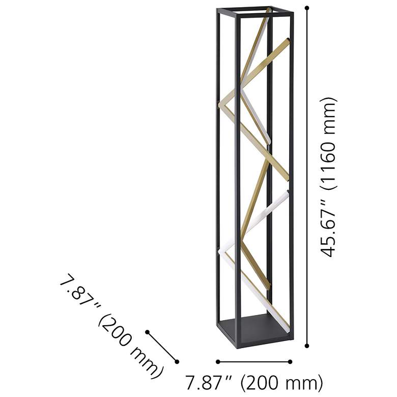 Image 3 Eglo Penela Black and Gold 3CCT LED Floo more views
