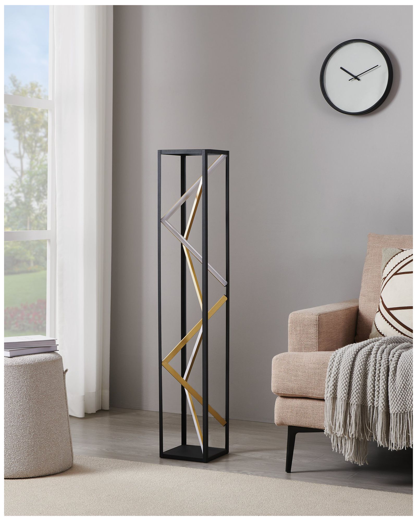 Image 7 Eglo Penela Black and Gold 3CCT LED Floo more views