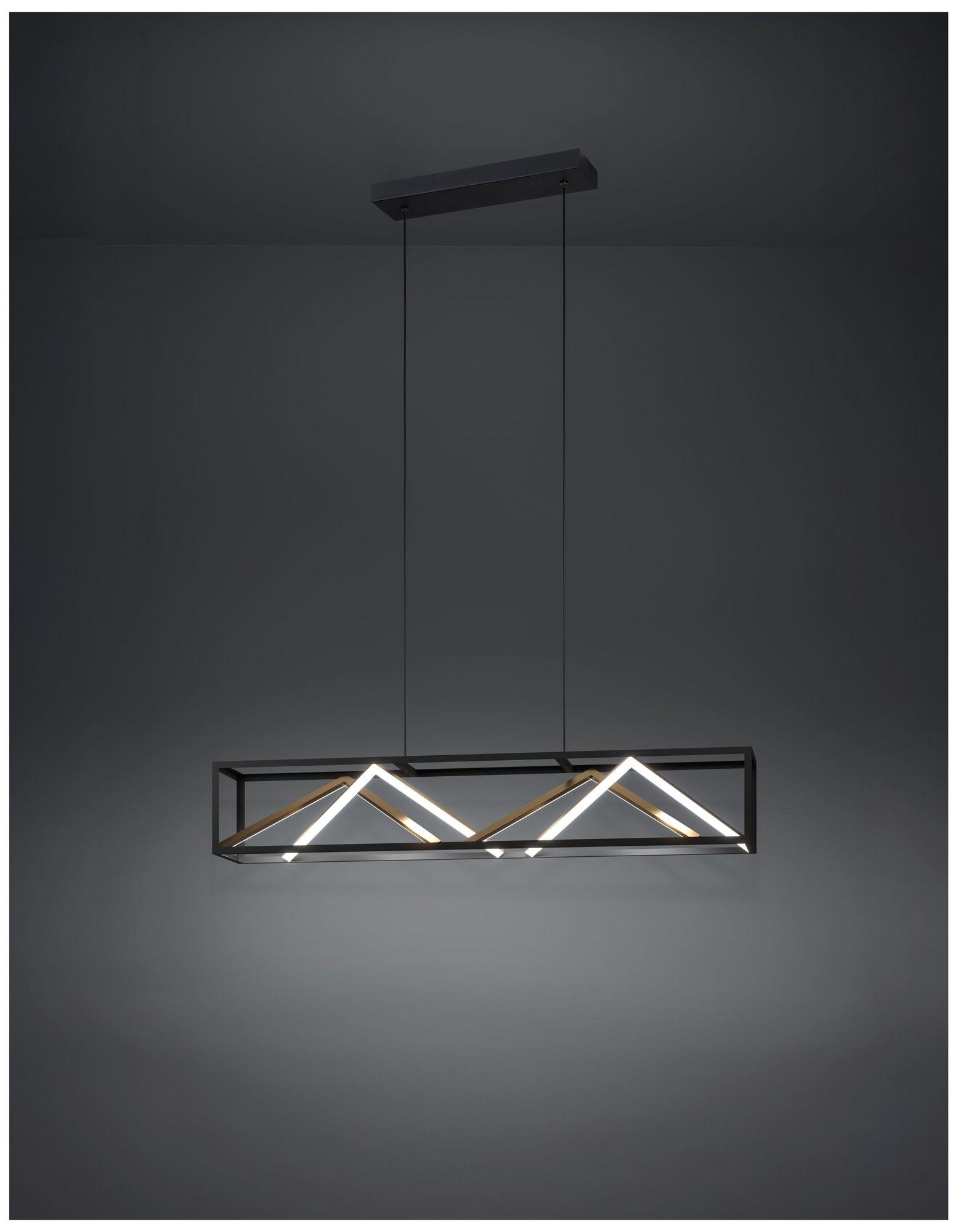 Image 6 Eglo Penela Black and Gold 3CCT LED Pendant Light more views