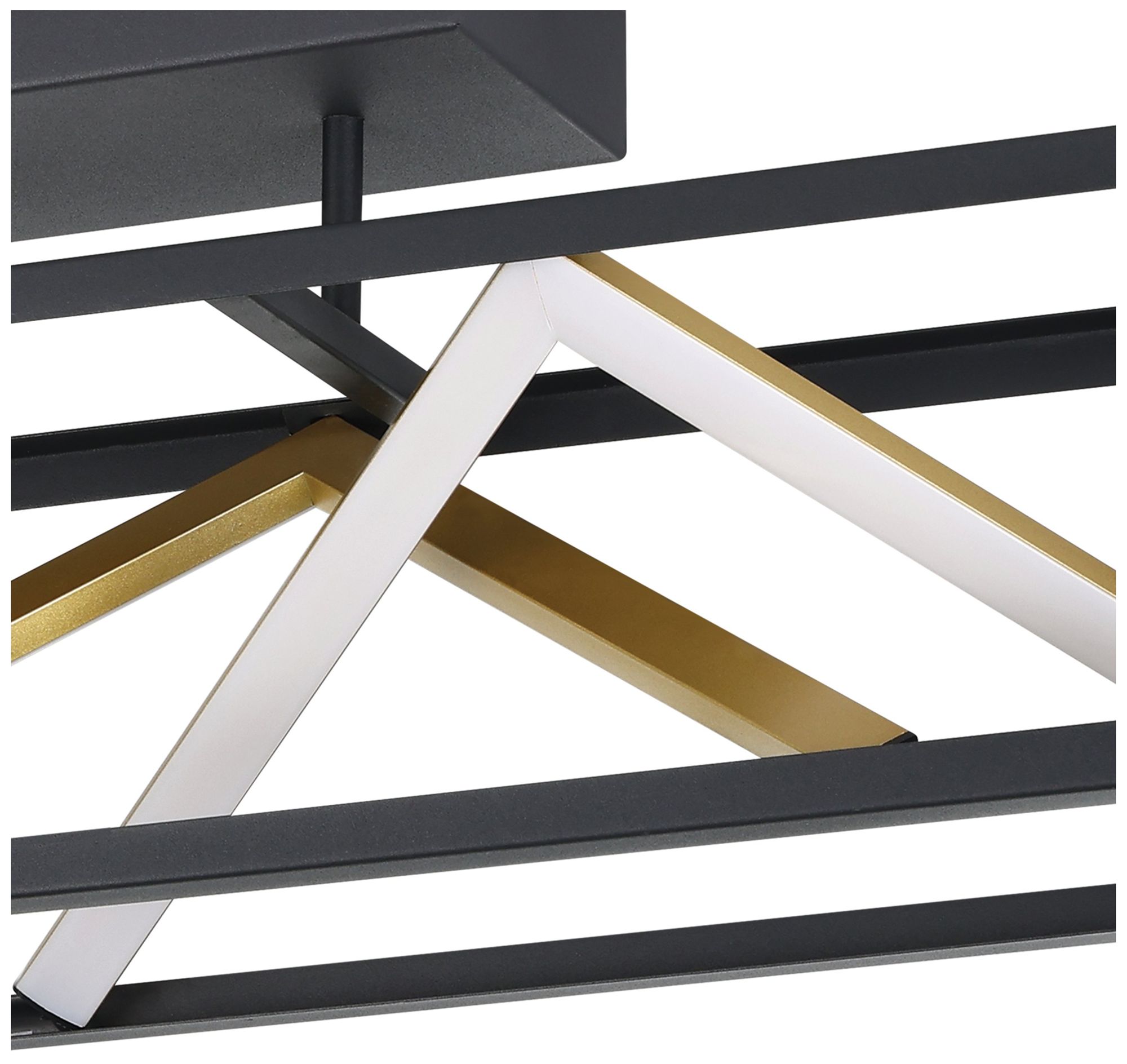 Image 4 Eglo Penela Black and Gold 3CCT LED Semi-Flush Mount more views