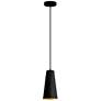 2_Eglo Pratella 5" Wide Structured Black Pendant Light