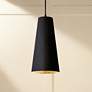 1_Eglo Pratella 5" Wide Structured Black Pendant Light