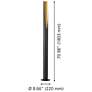 2_Eglo Prebone 71-inch Black and Gold Leaf more views