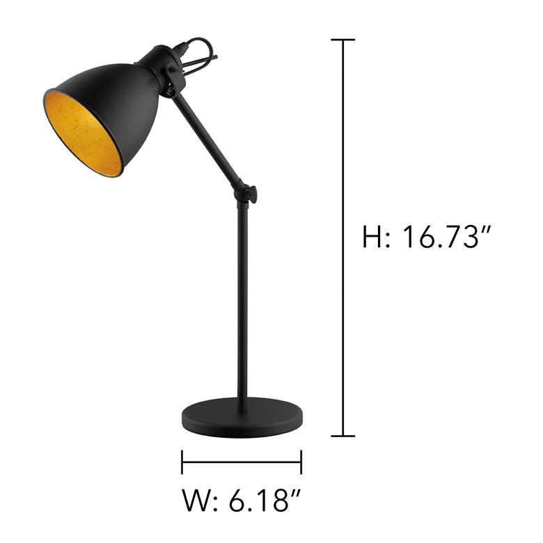 Image 3 Eglo Priddy 2 Black Metal Modern Adjustable Desk Lamp more views