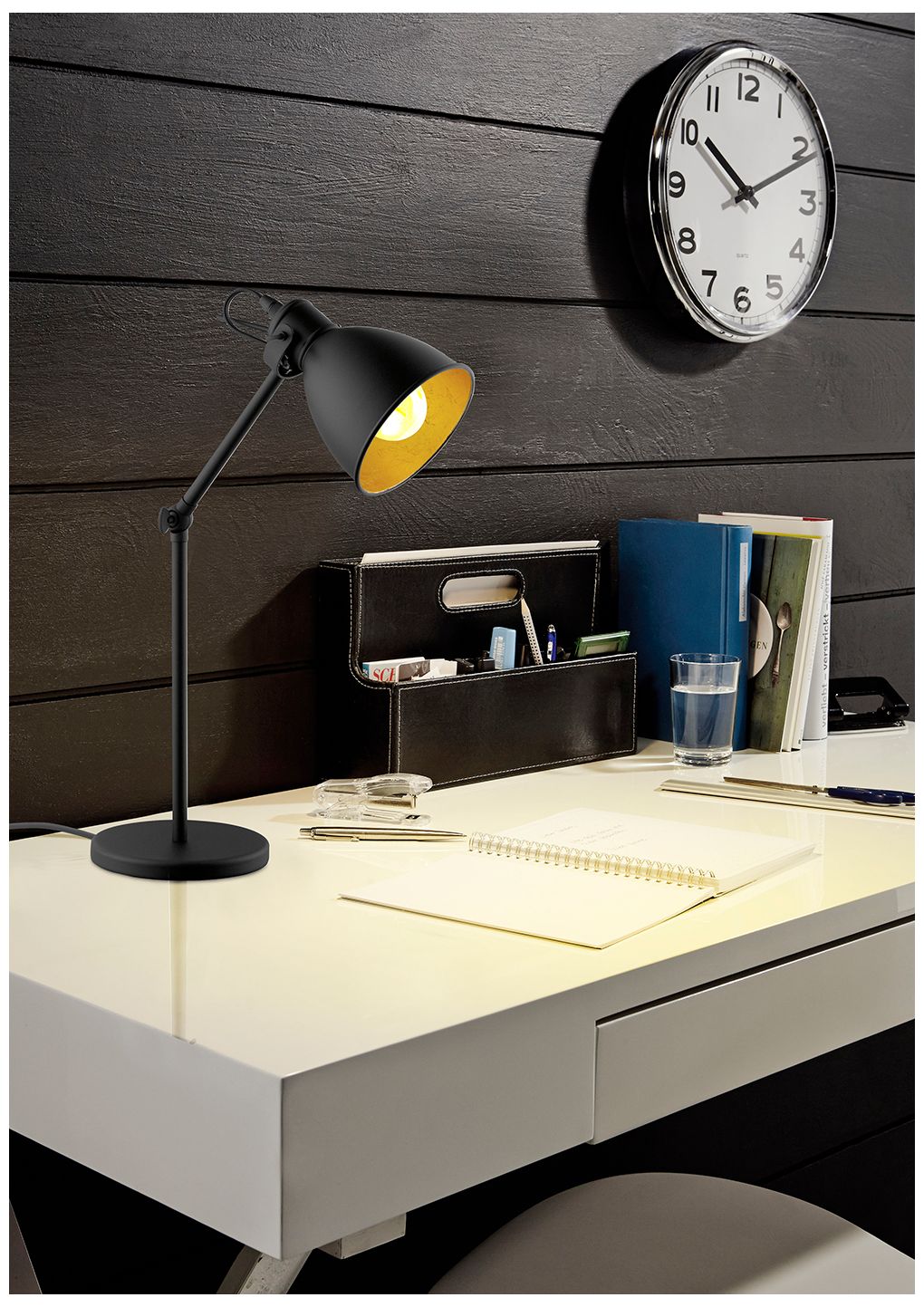 Image 4 Eglo Priddy 2 Black Metal Modern Adjustable Desk Lamp more views