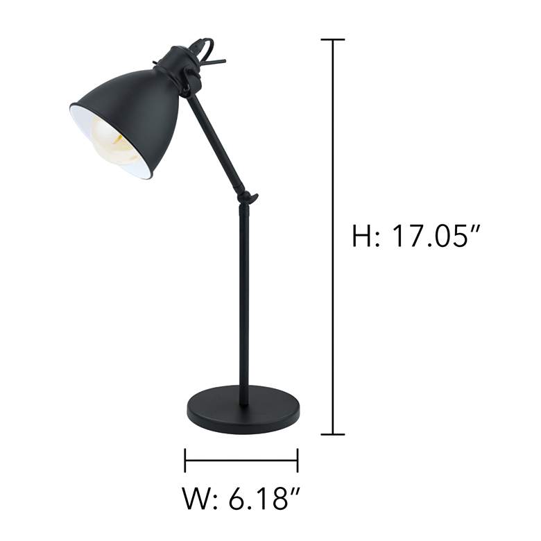 Image 3 Eglo Priddy Black Metal Adjustable Desk Lamp more views