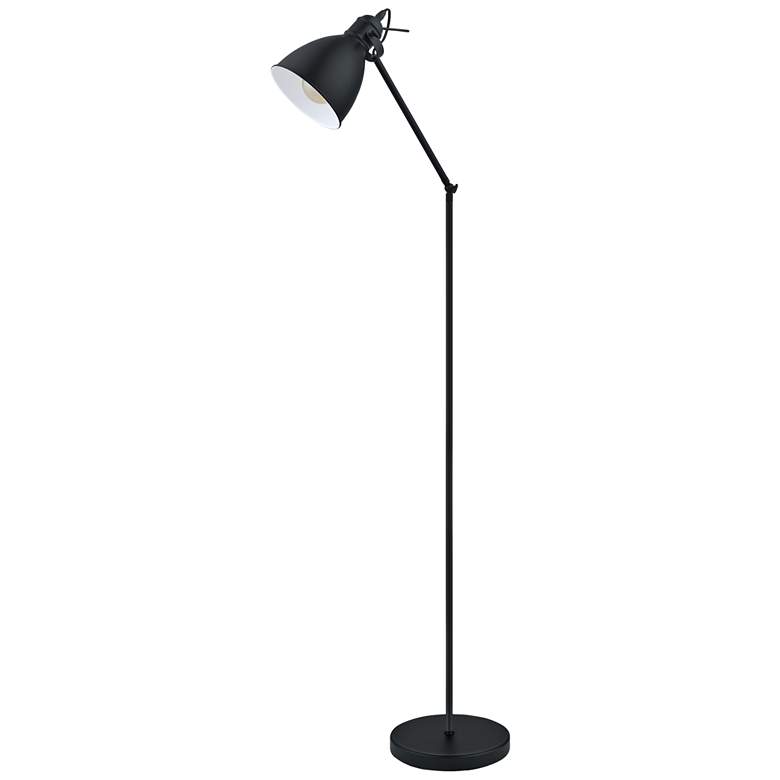 Image 2 Eglo Priddy Black Metal Adjustable Modern Floor Lamp