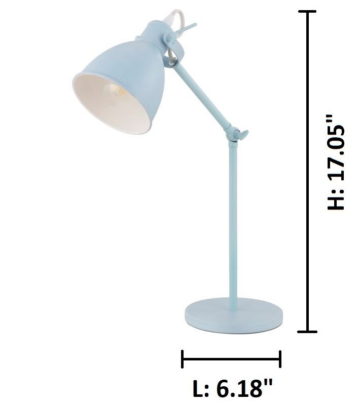 Image 3 Eglo Priddy-P Pastel Light Blue Adjustable Desk Lamp more views